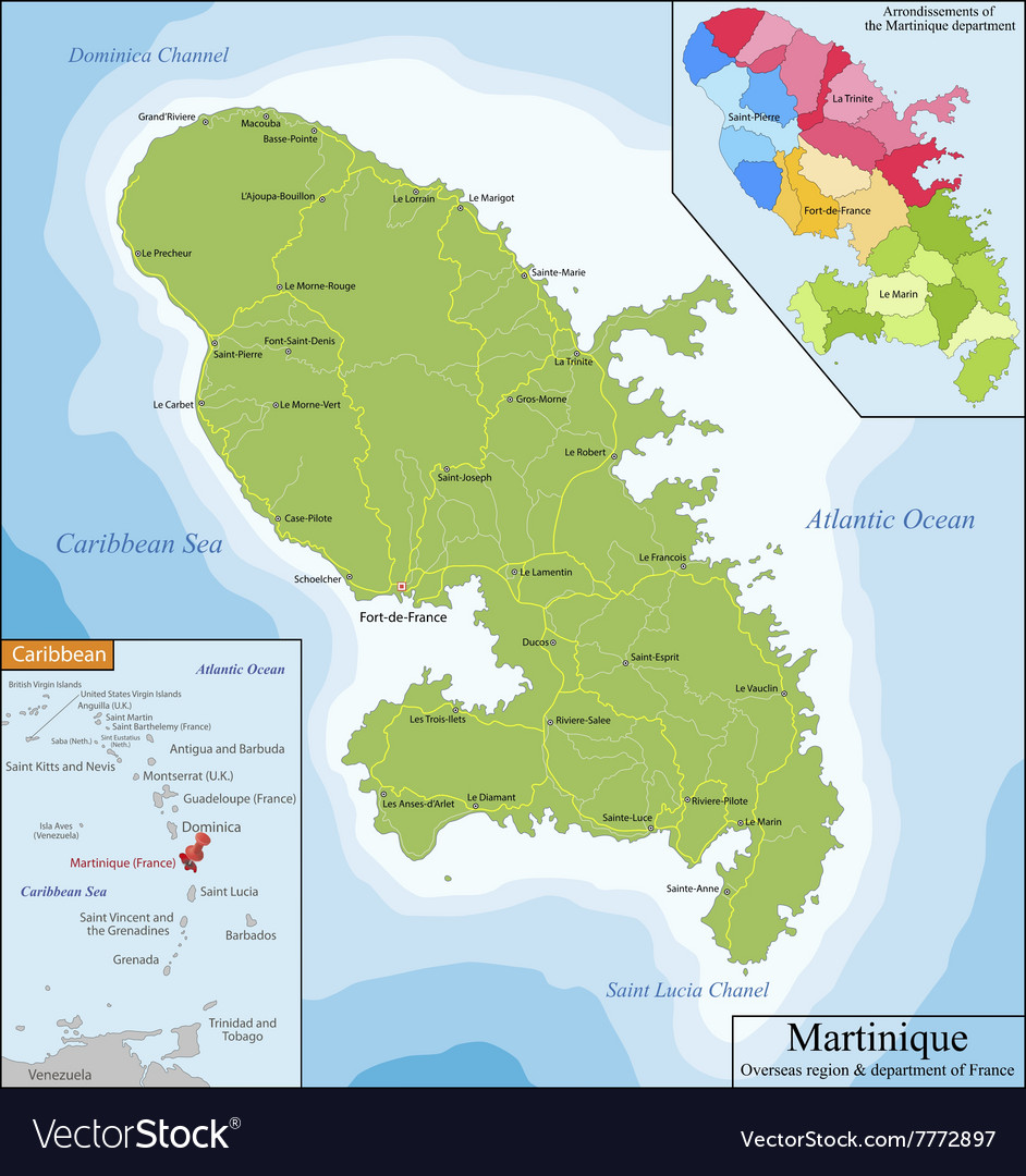 Map of martinique