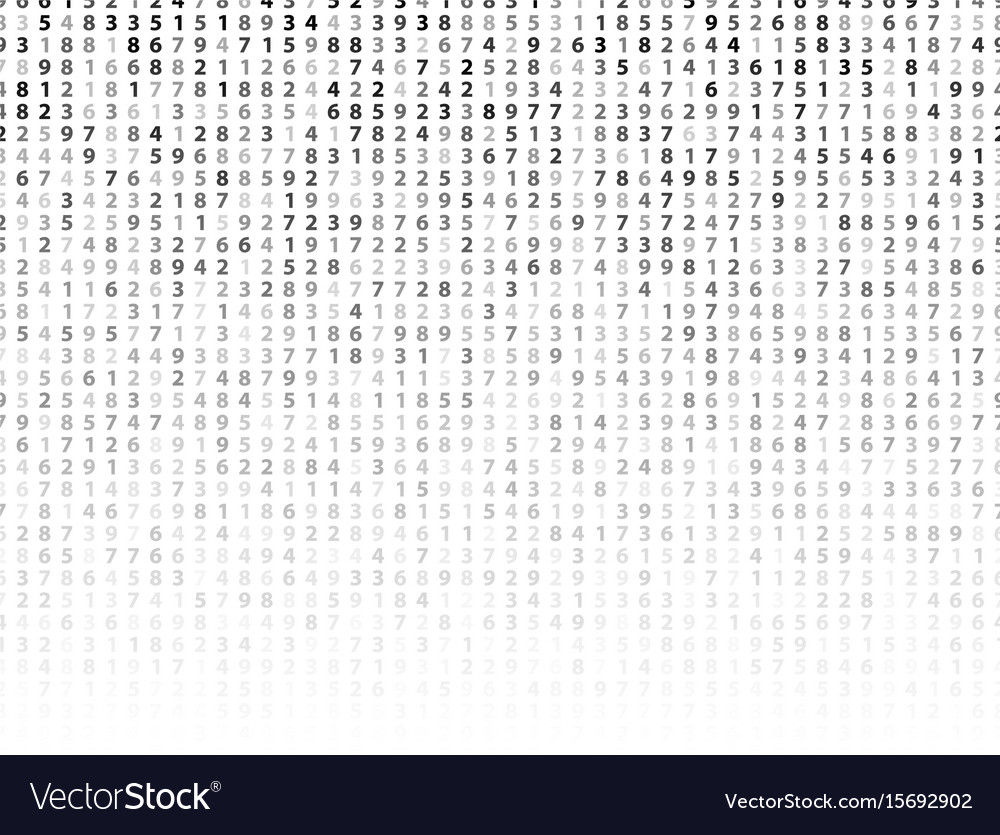 Abstract big data numeric Royalty Free Vector Image