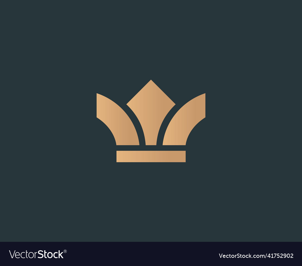 Abstract crown logo icon design premium Royalty Free Vector