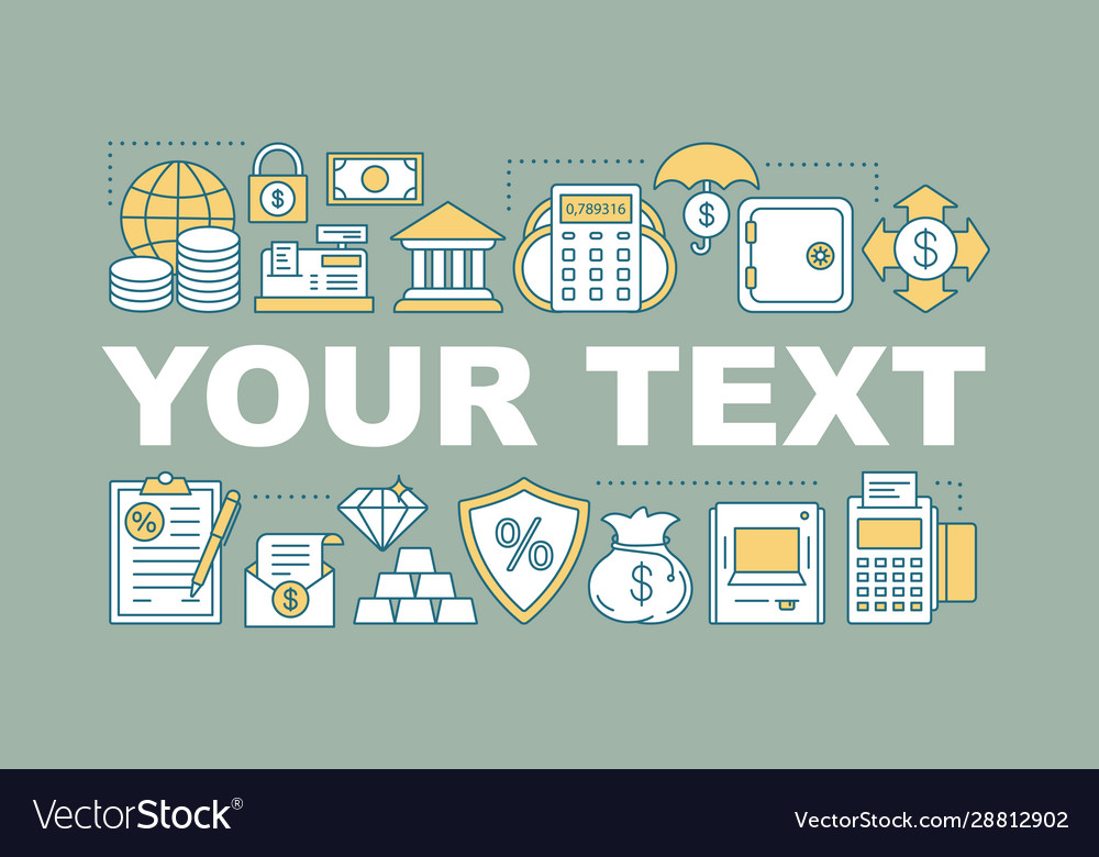 Banking word concepts banner Royalty Free Vector Image