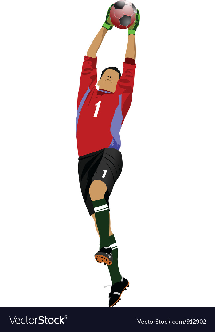 Goalkeeper Royalty Free Vector Image - VectorStock