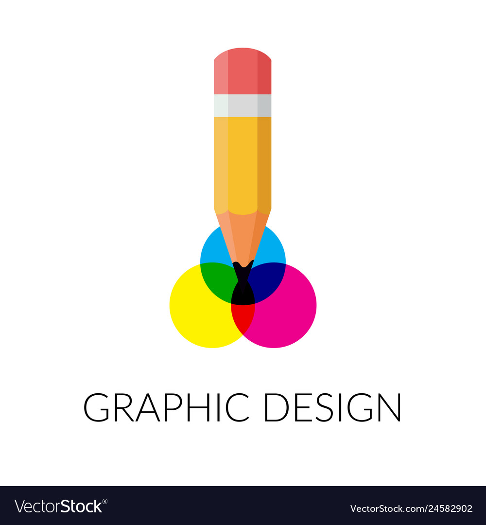 Graphic design flat icon creative abstract Vector Image