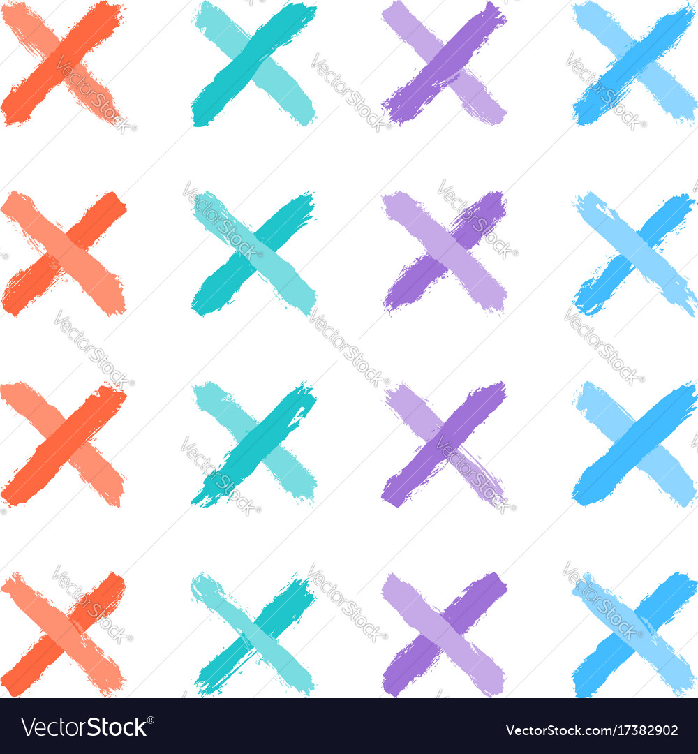 set colored tint cross brushstroke paint colored tint