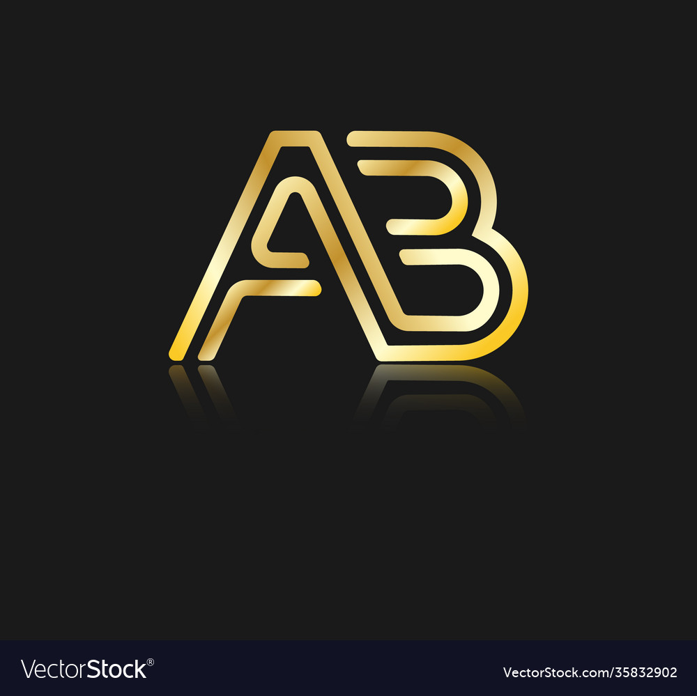 Stylized lowercase letters a and b