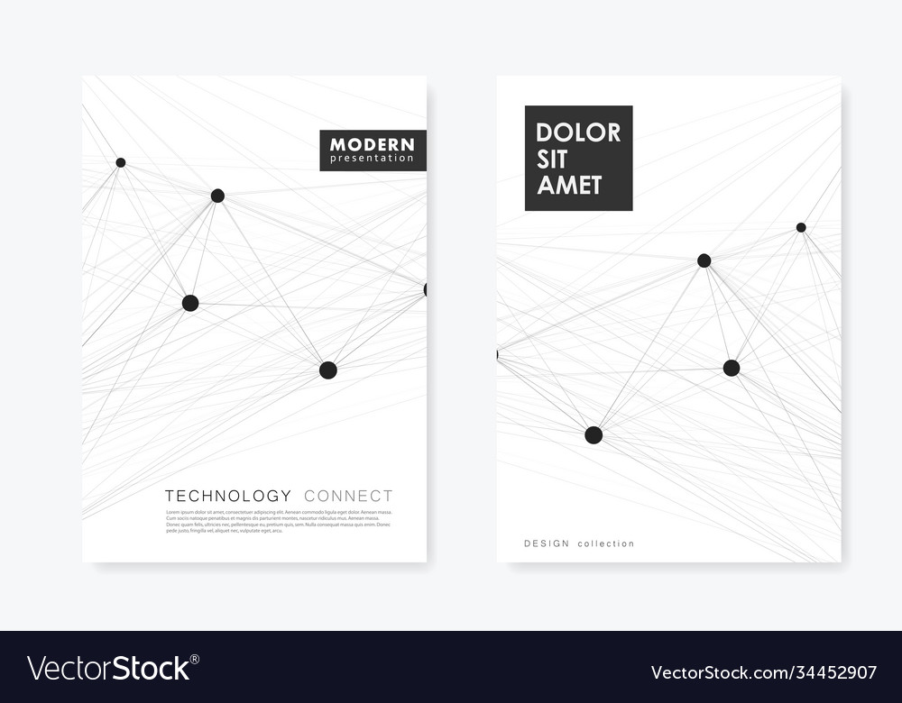 Abstract 2 brochures with molecules Royalty Free Vector