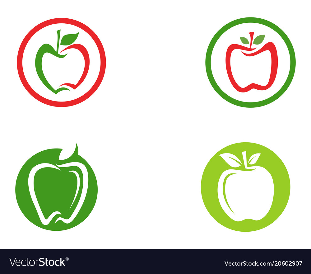 Apple Logo And Symbols Icons App Royalty Free Vector Image