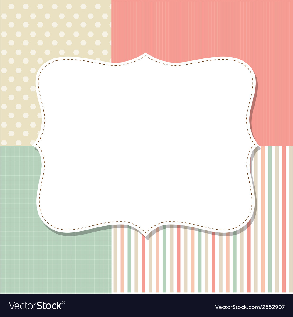 Cool template frame design for greeting card Vector Image