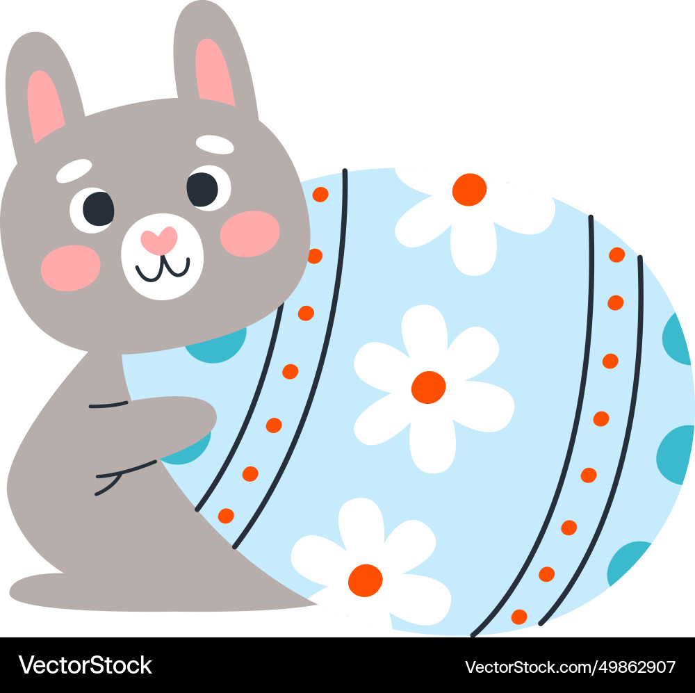 Easter rabbit with egg Royalty Free Vector Image