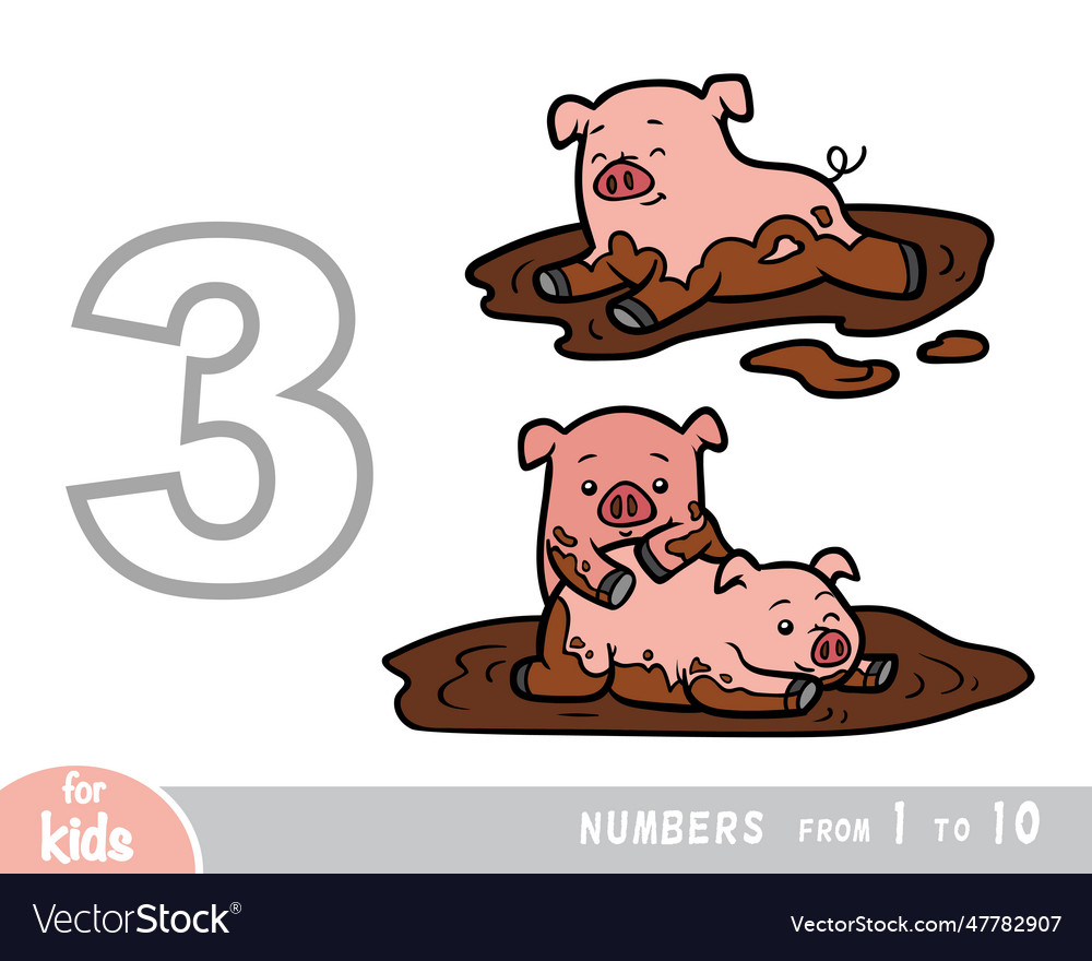 Educational poster for children about numbers