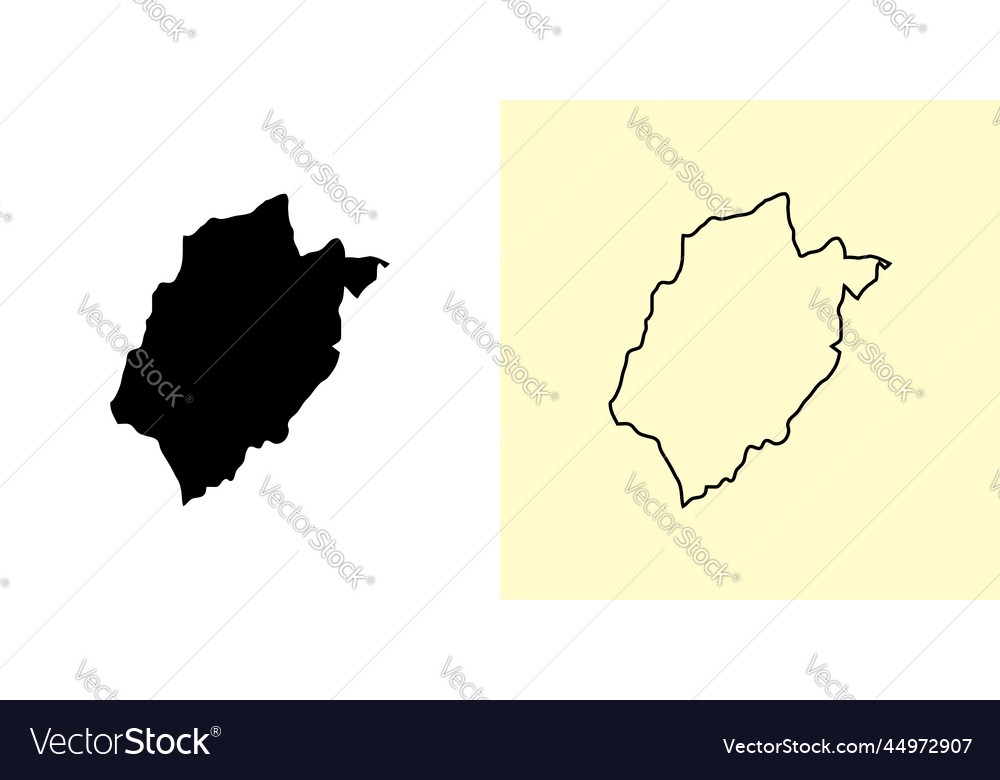 Fujian map china asia filled and outline map Vector Image