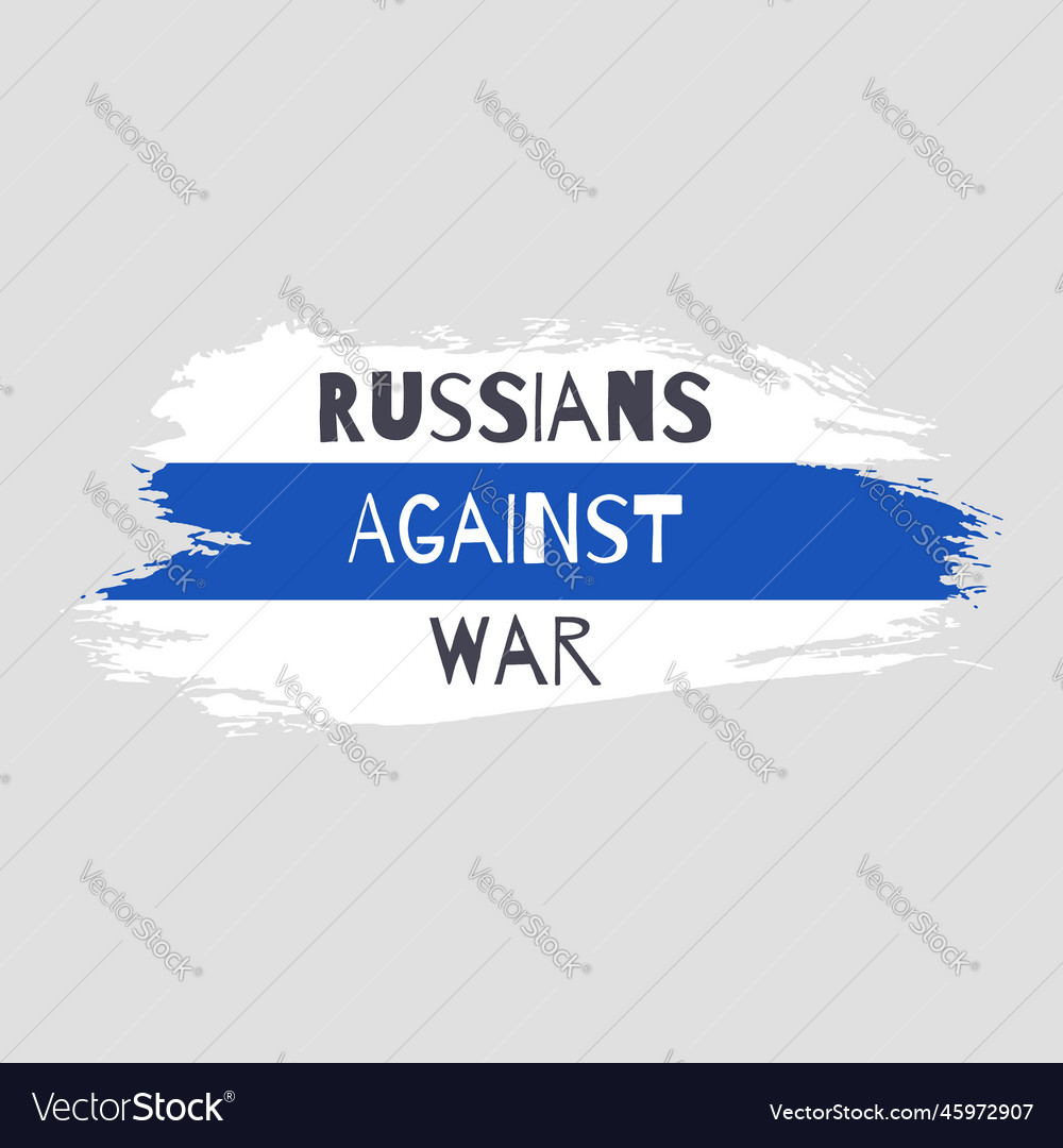 Russians against war new national country flag Vector Image