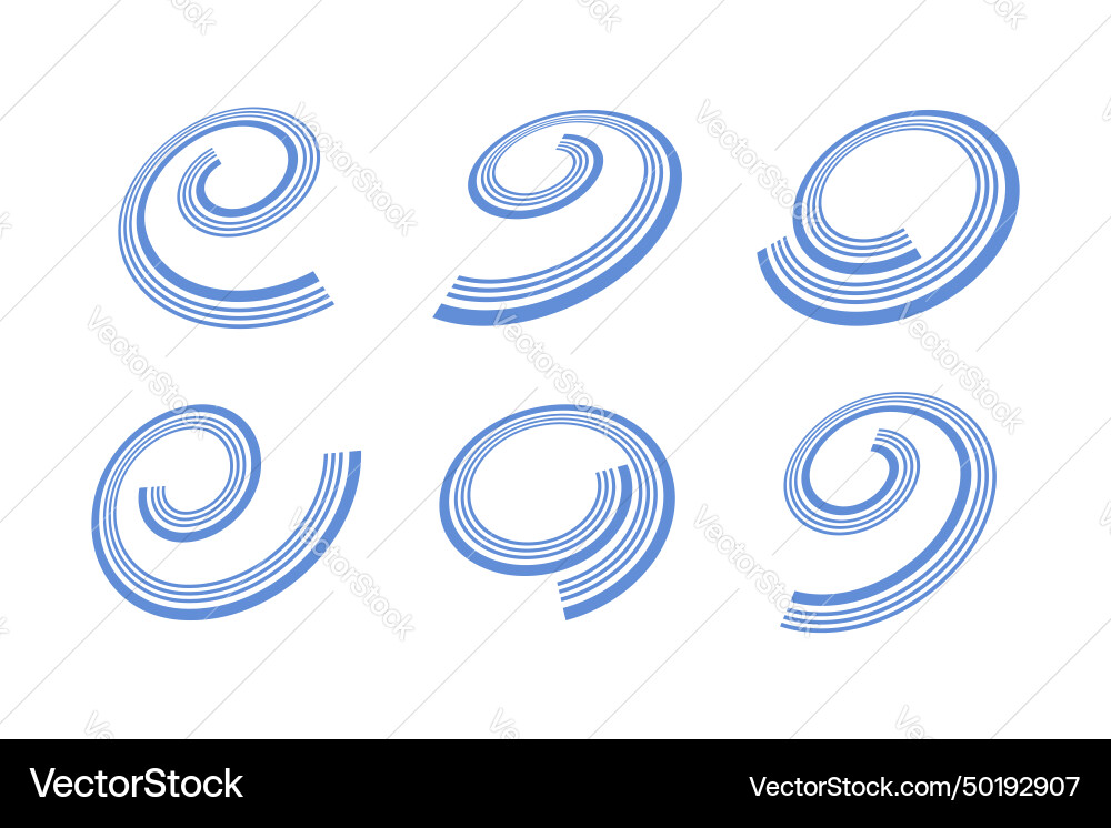 Spiral design elements Royalty Free Vector Image
