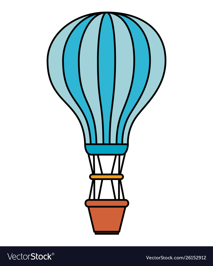 Balloon air hot flying icon Royalty Free Vector Image