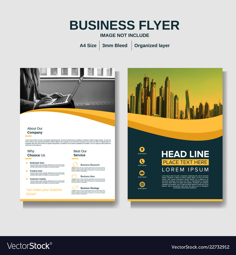 business flyer layout background royalty free vector image make business flyer