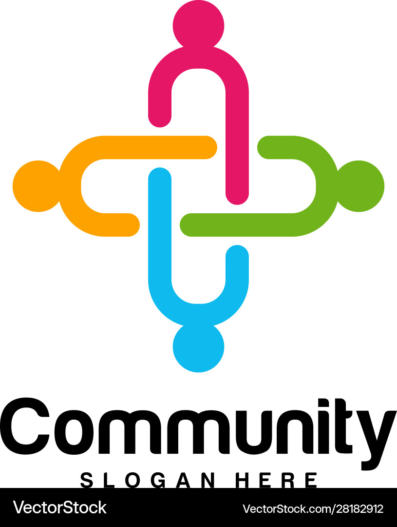 Community logo design inspiration template social Vector Image