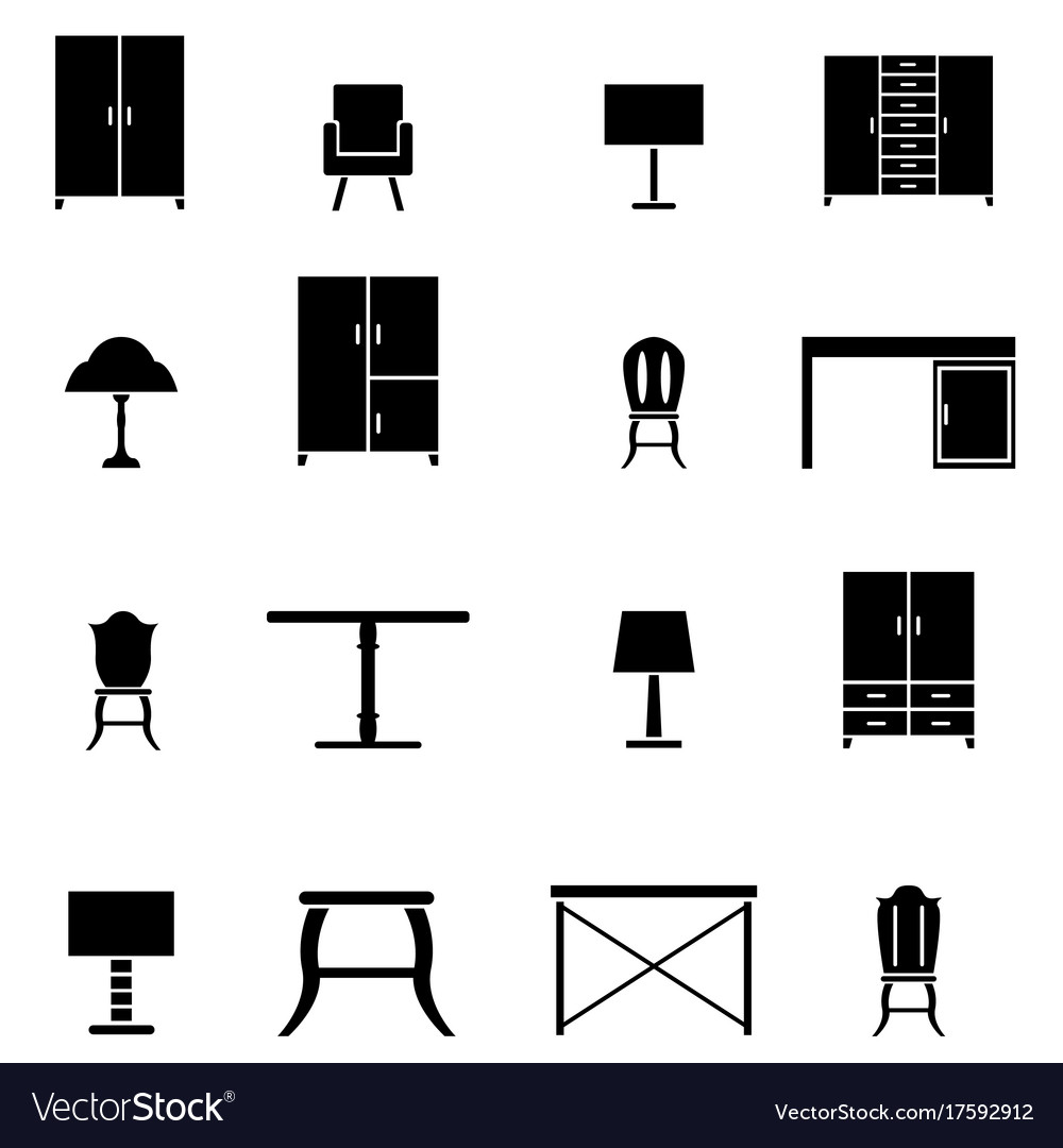 Furniture icon set