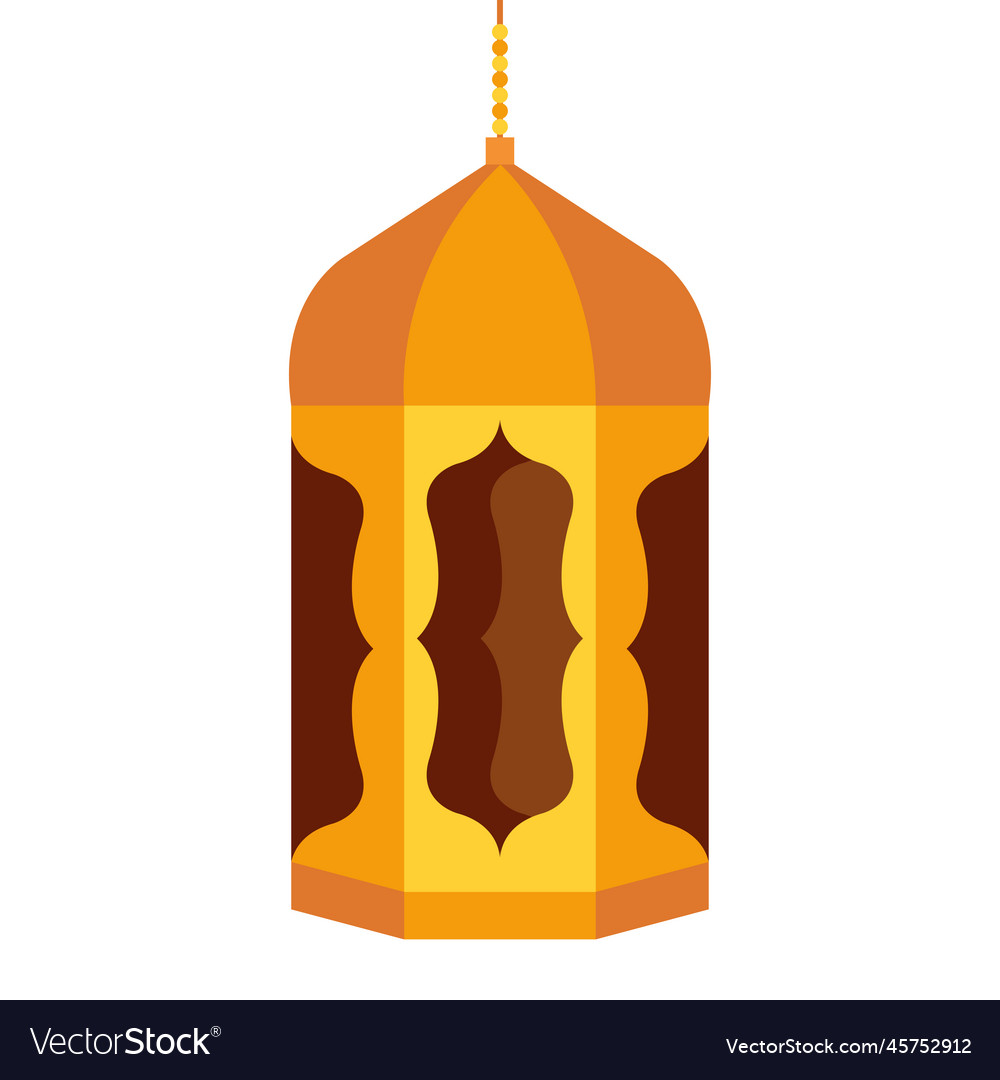 Golden arabic lamp Royalty Free Vector Image - VectorStock