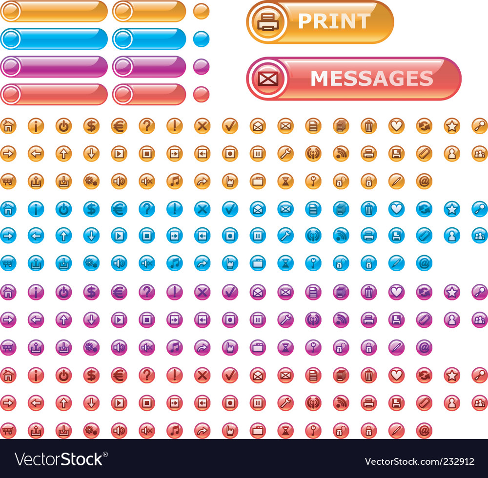 Holed buttons icons