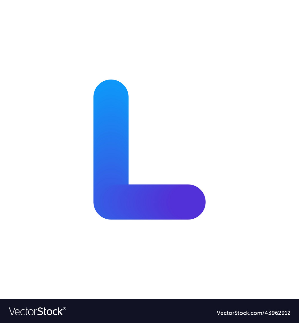 Initial l letter logo design gradient twisted Vector Image