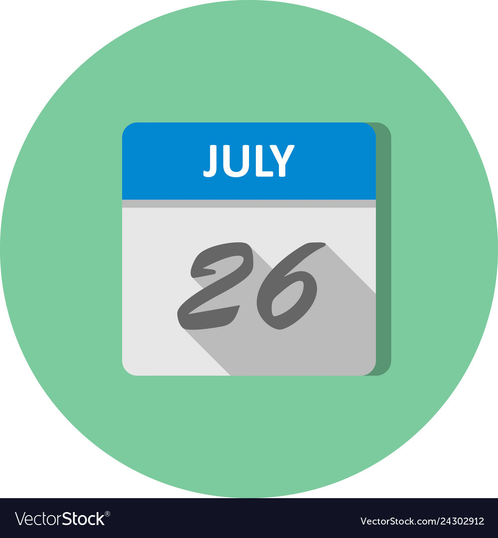 july-26th-date-on-a-single-day-calendar-royalty-free-vector