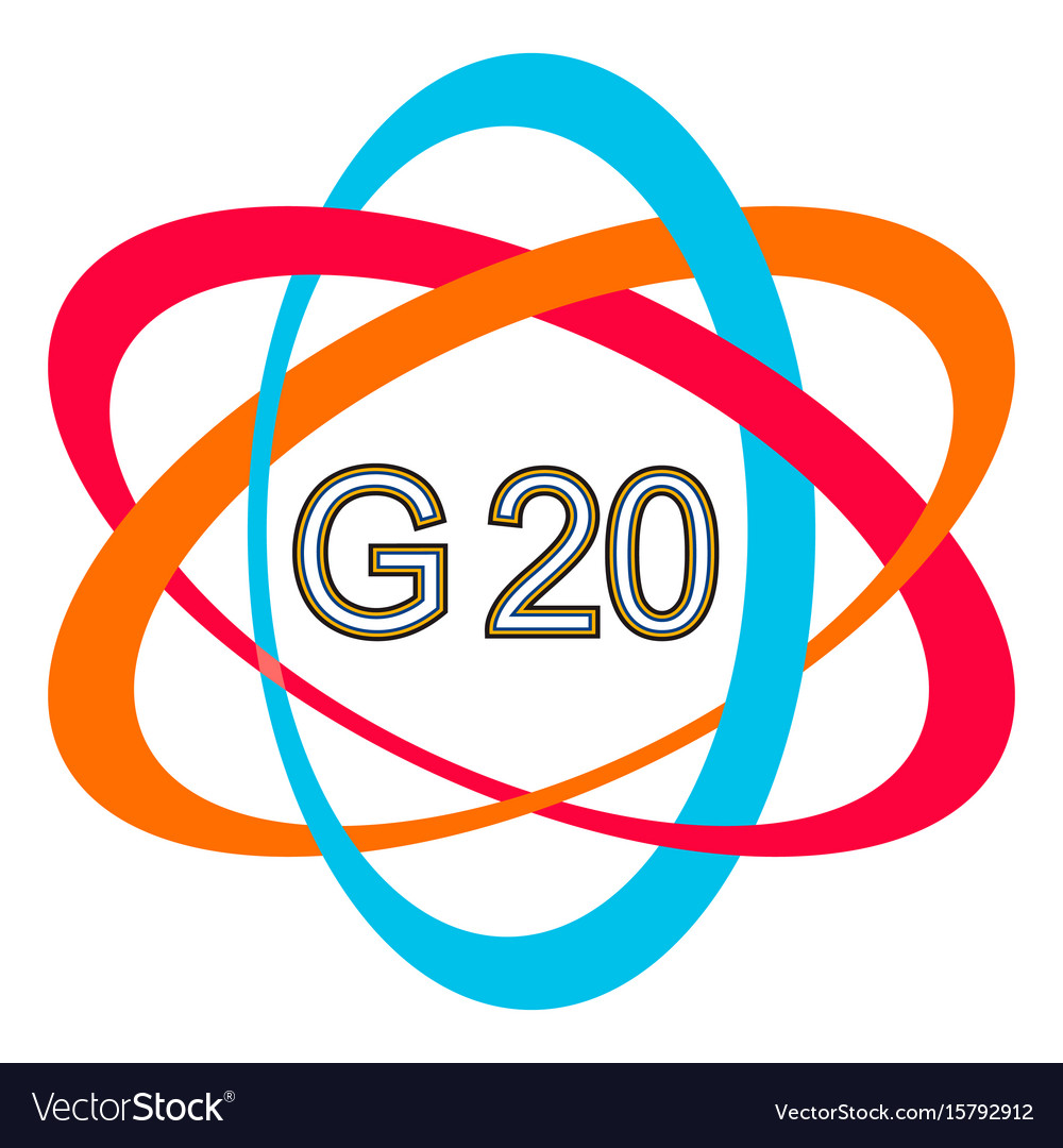 Symbol logo of the g20 summit g-20 Royalty Free Vector Image