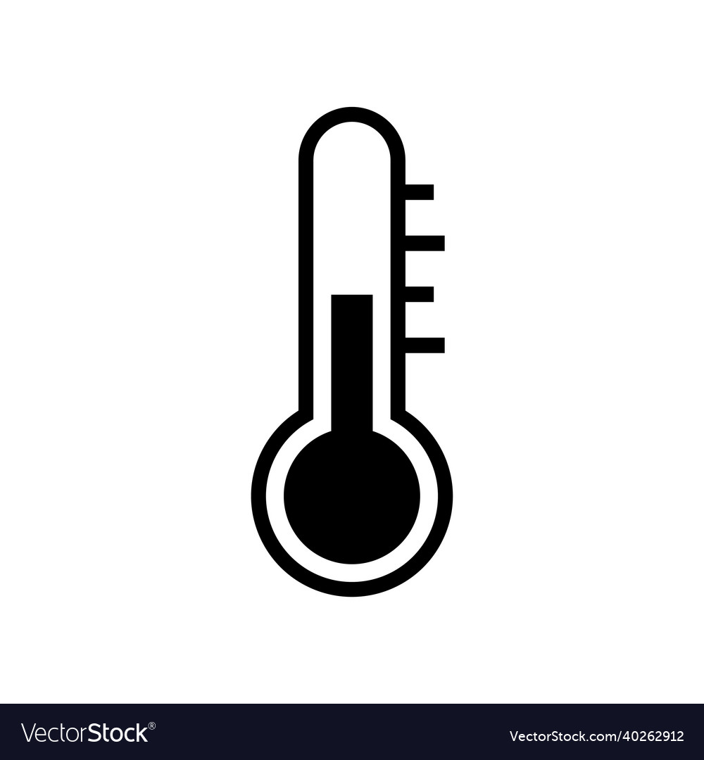 Thermometer icon in flat style Royalty Free Vector Image