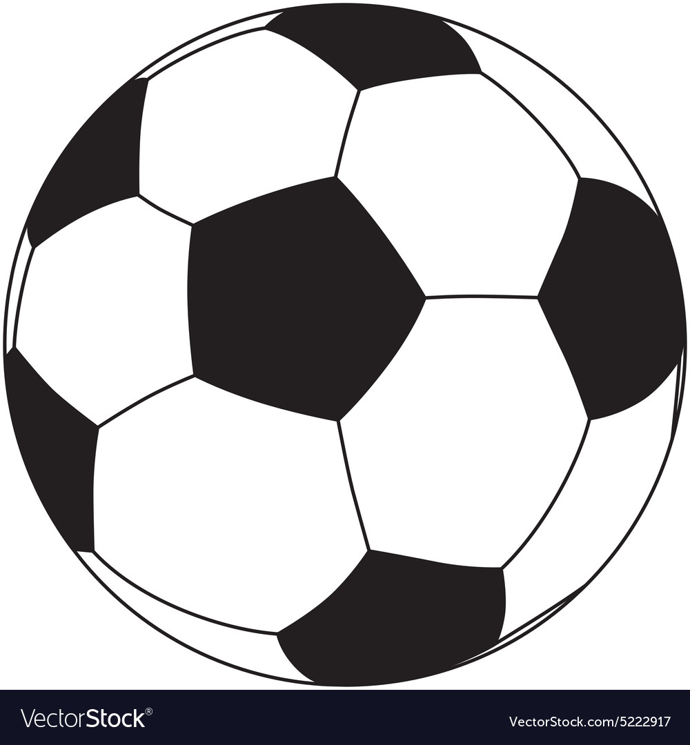 Closeup of a soccerball isolated in white Vector Image