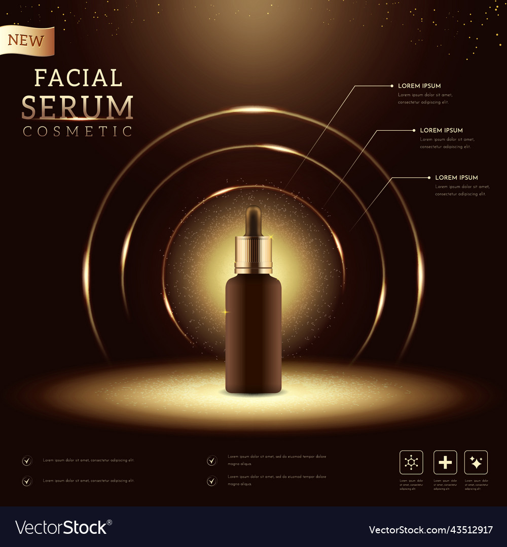 Luxury facial serum skin care cosmetic