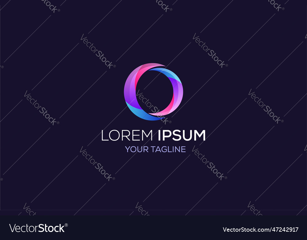 Minimalist circle modern gradient logo