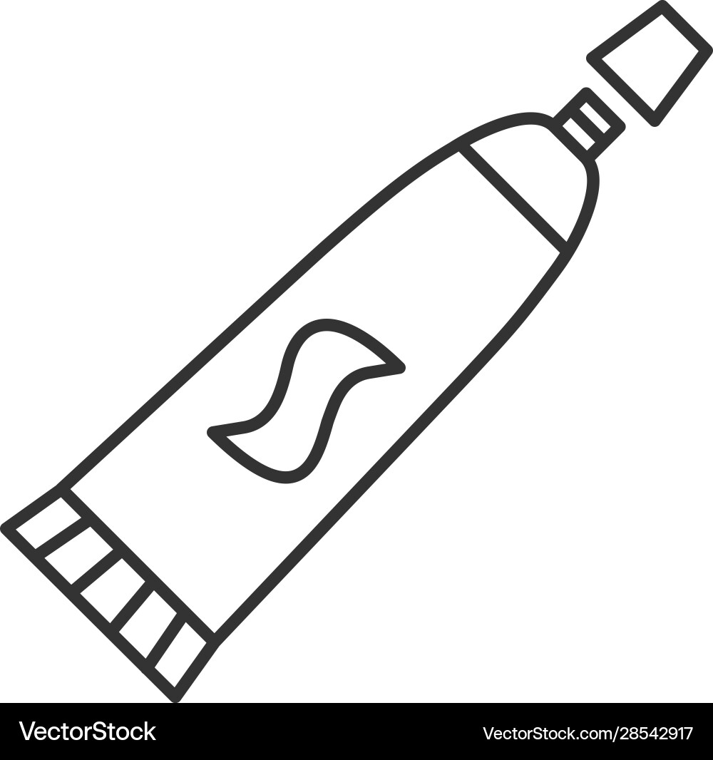 Toothpaste linear icon Royalty Free Vector Image