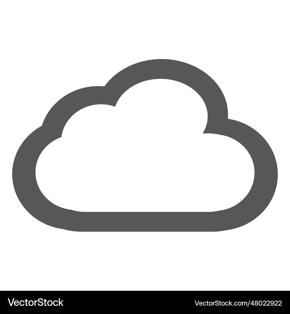 Cloud outline icon Royalty Free Vector Image - VectorStock