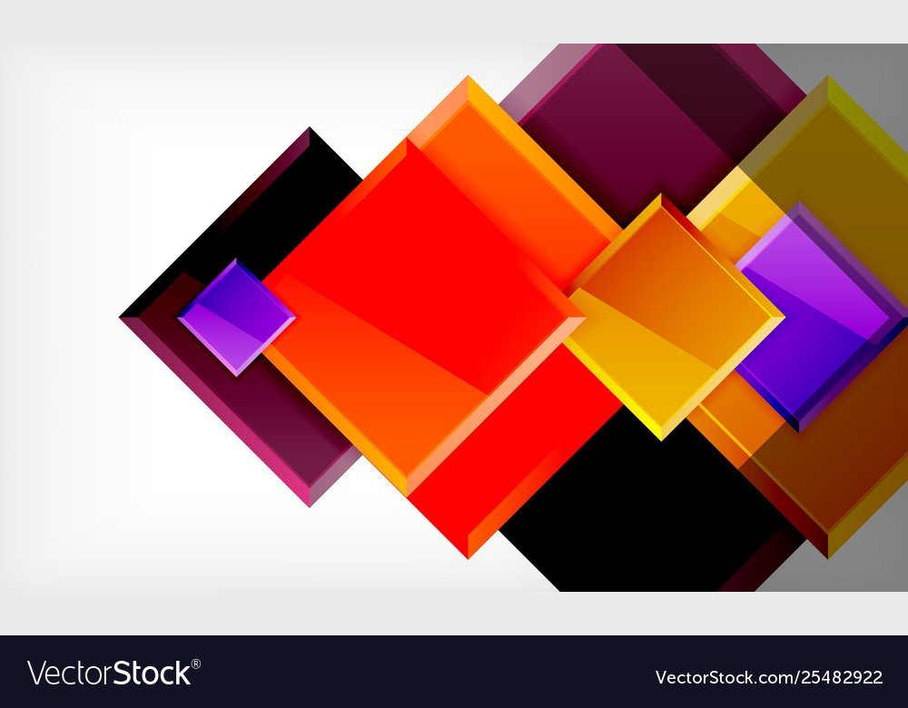 Colorful square and rectangle blocks background Vector Image