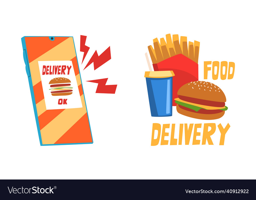 Food delivery service with app interface