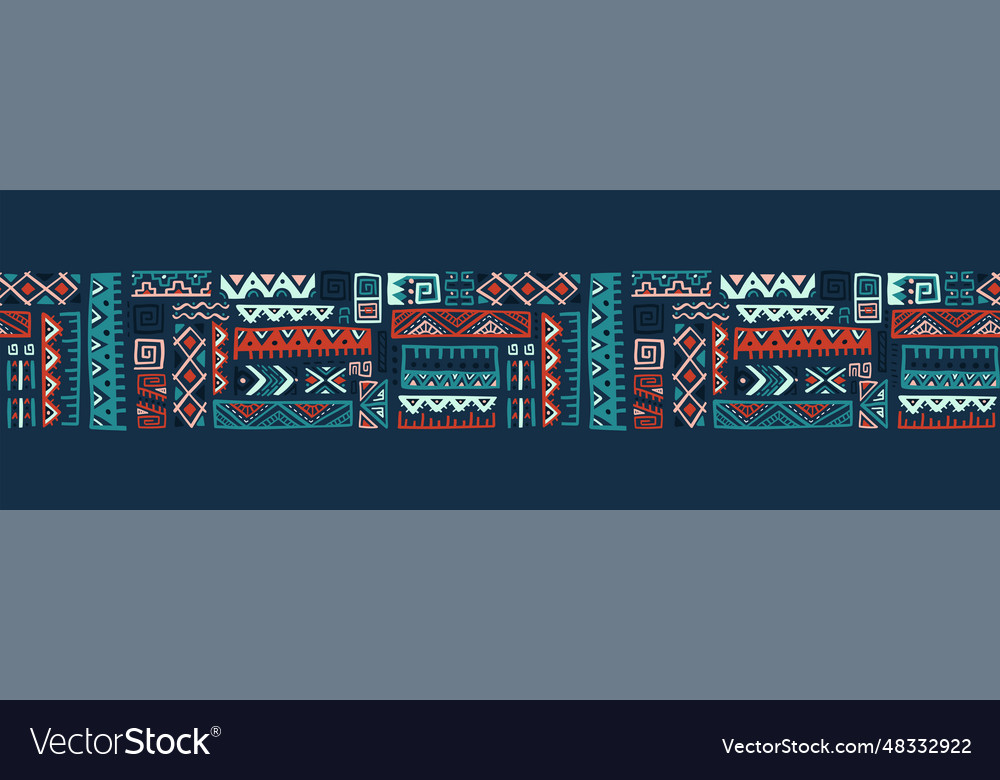 Hand drawn abstract seamless pattern ethnic Vector Image