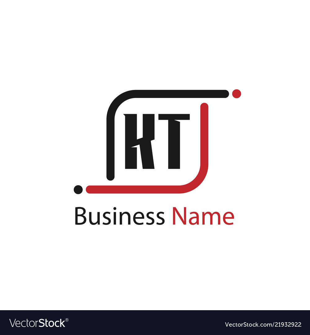 Initial letter kt logo template design