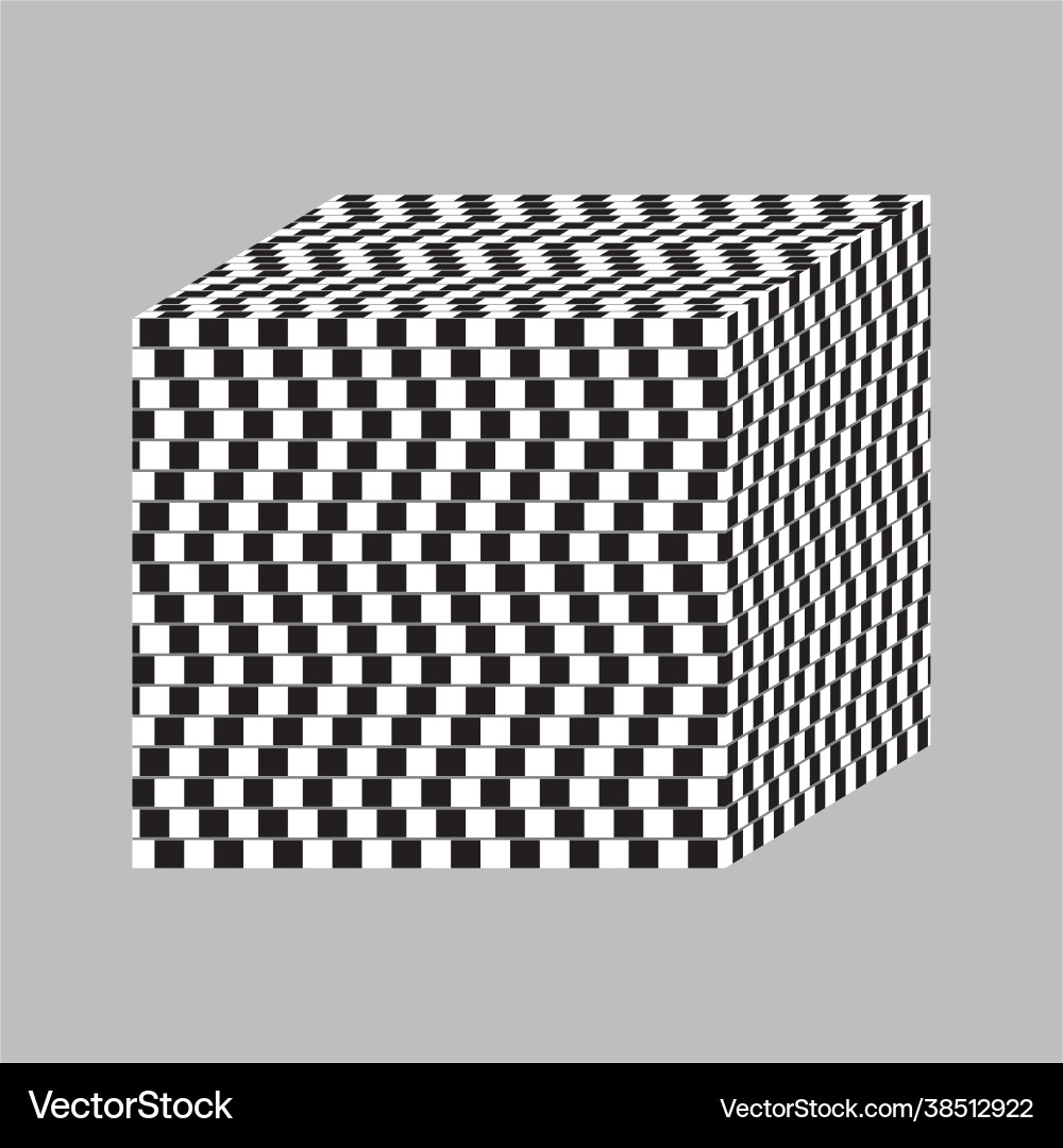 Optical false-appearing distortion image Vector Image