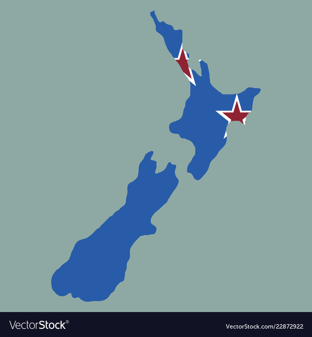 Pop art map of newzealand