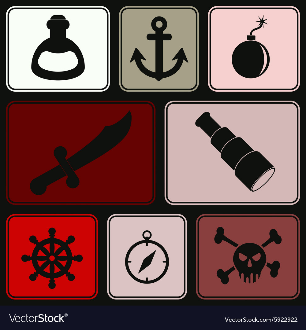 Seamless background with pirate stuff