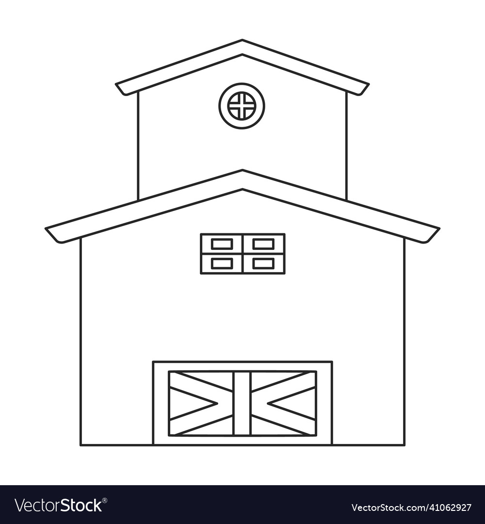 Barn iconoutline icon isolated