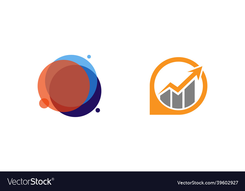 Business logo design and growth icon modern