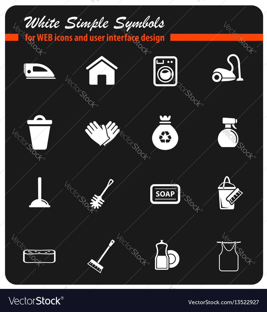 Cleaning service simply icons