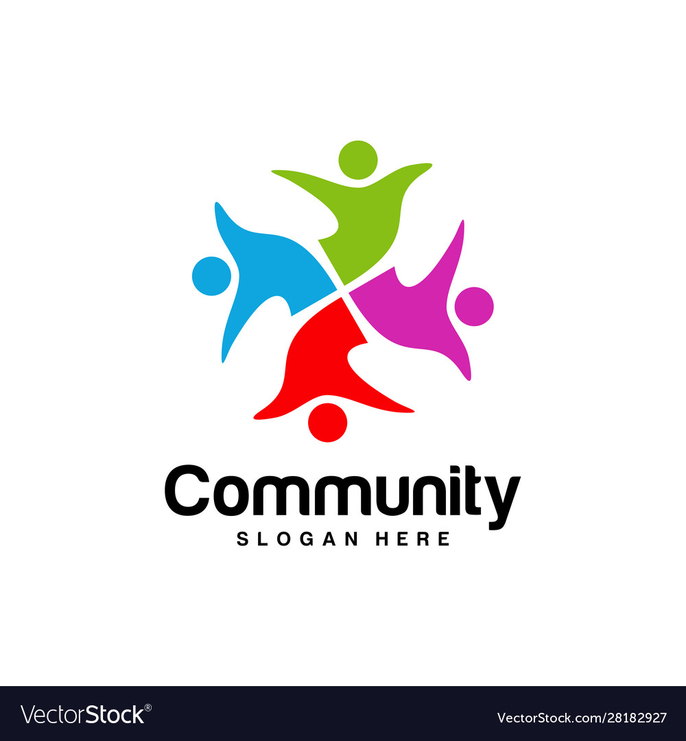 Community logo design inspiration template social Vector Image