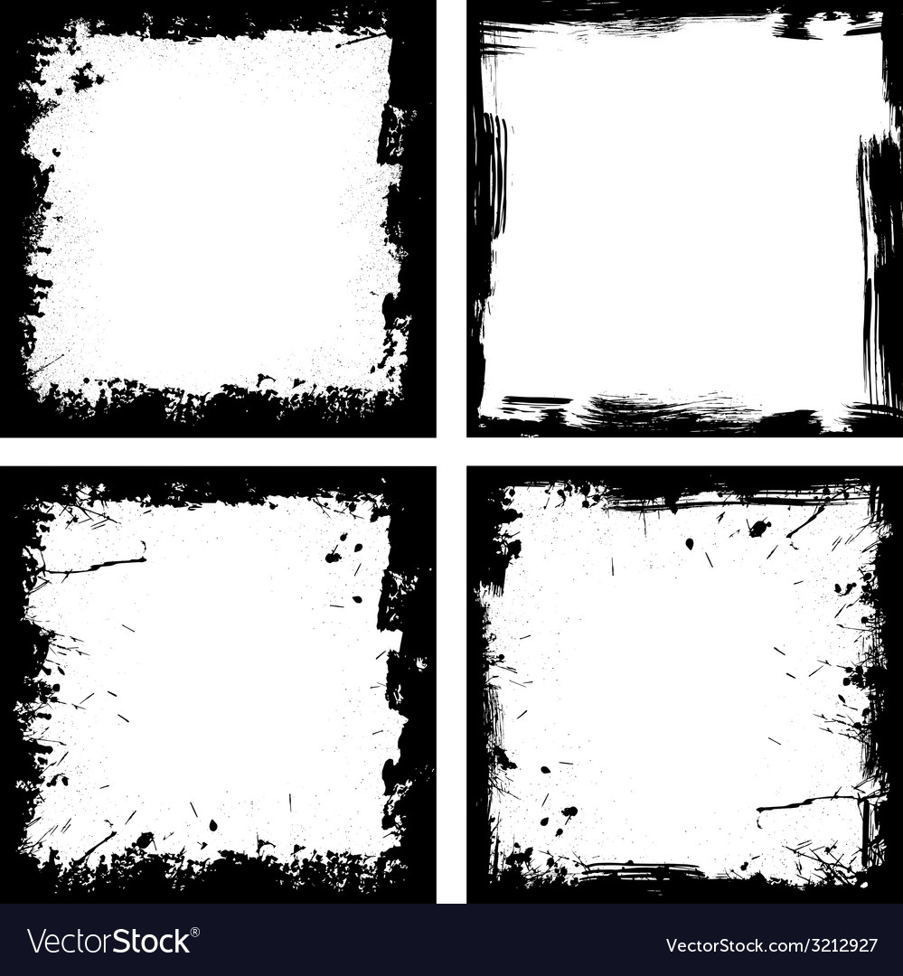 Four grunge frames Royalty Free Vector Image VectorStock
