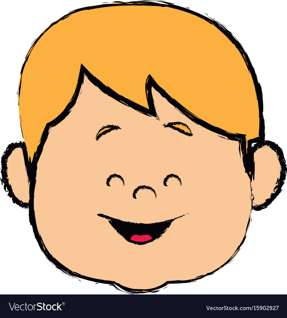 Portrait boy grandson person image Royalty Free Vector Image