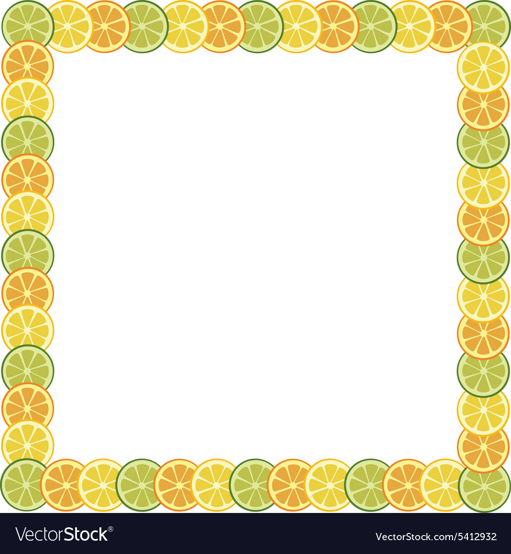 Fruits frame Royalty Free Vector Image - VectorStock