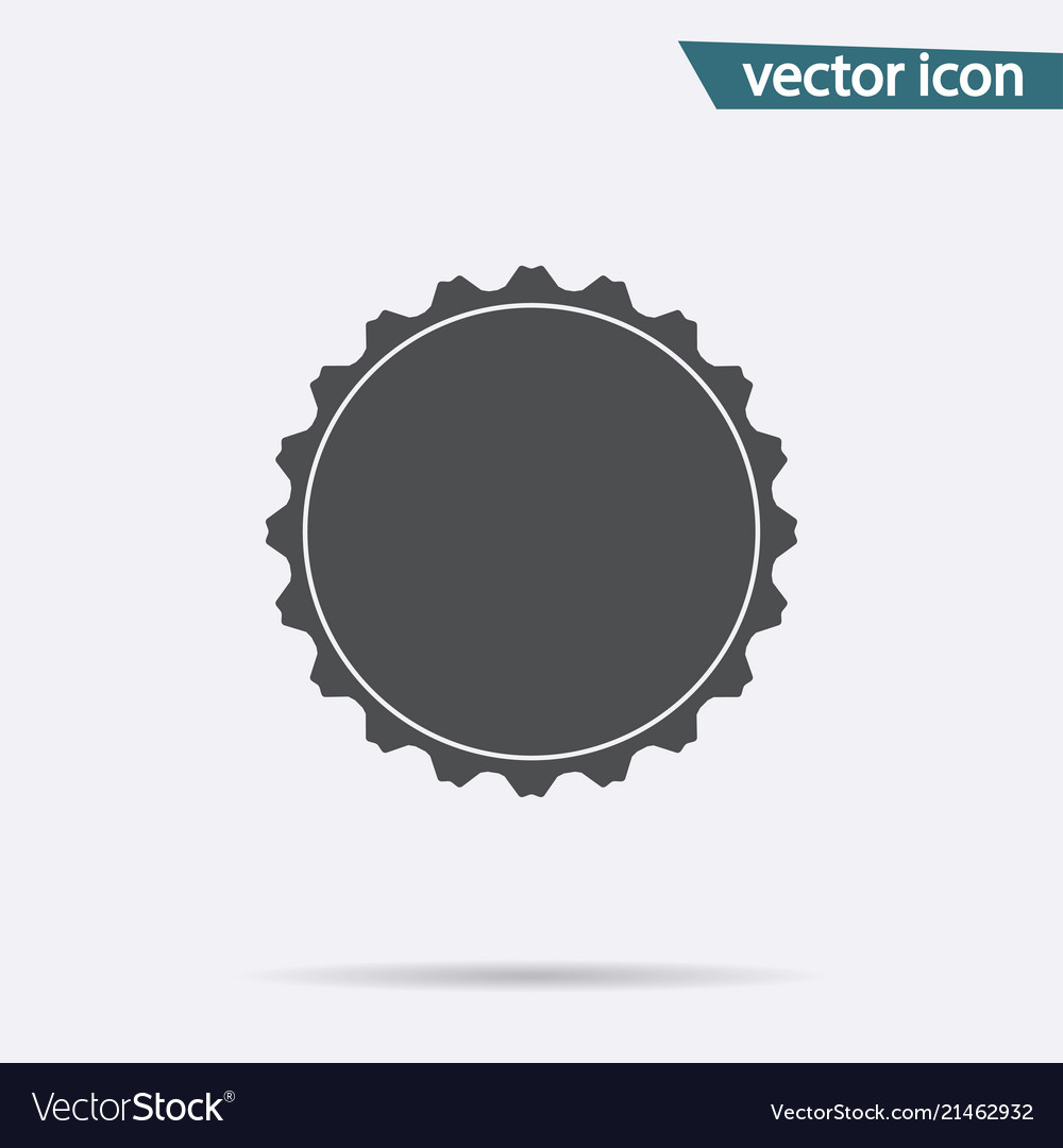 Gray bottle cap icon isolated on background moder Vector Image