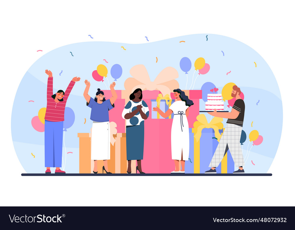 People at birthday celebration concept