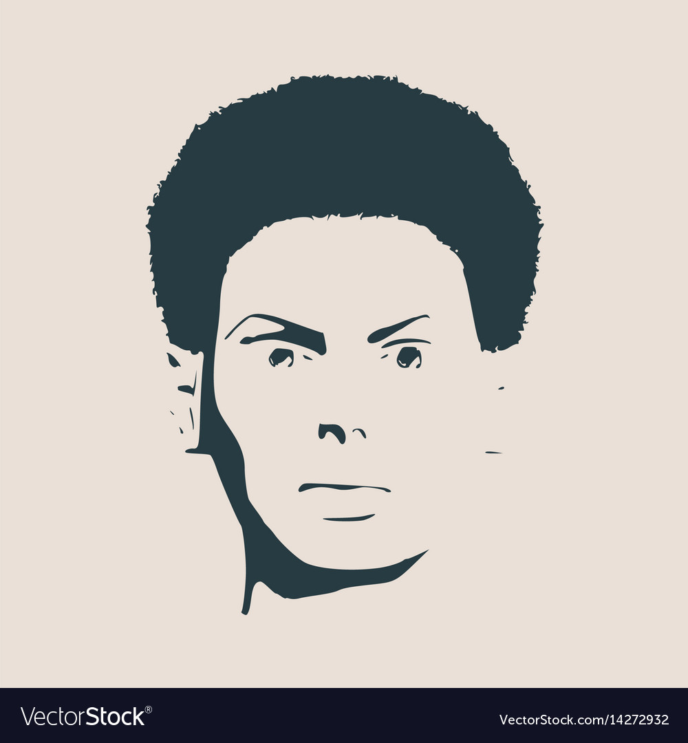 silhouette of a female head face front view vector image