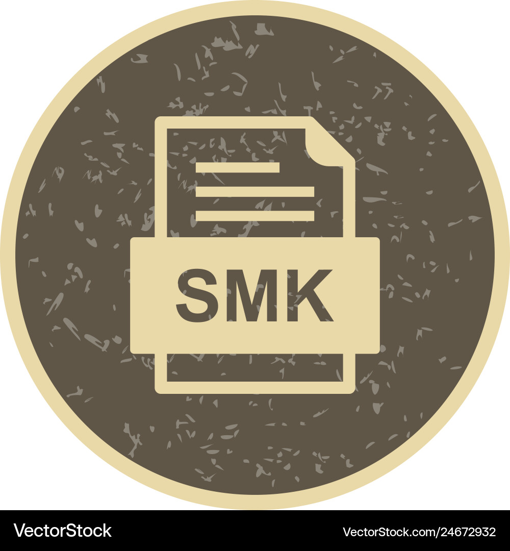 Smk file document icon Royalty Free Vector Image