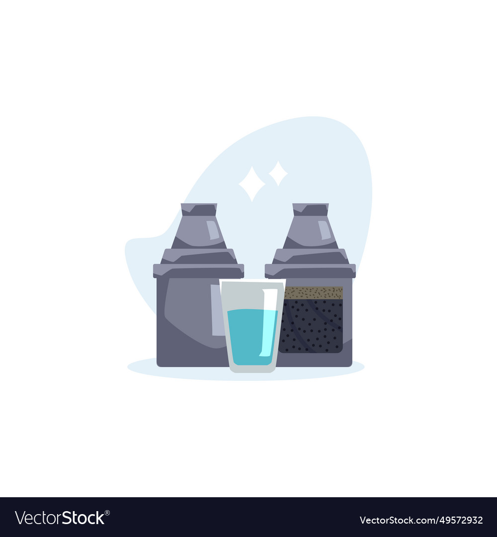 Water filter design concept Royalty Free Vector Image